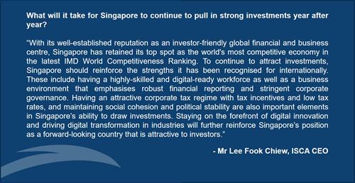 CEO's quote on Views From the Top Invest in SG