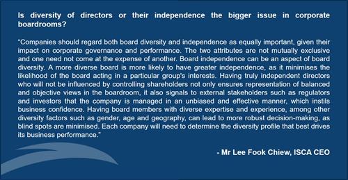 CEO's quote on Views From the Top Robust Governance Required