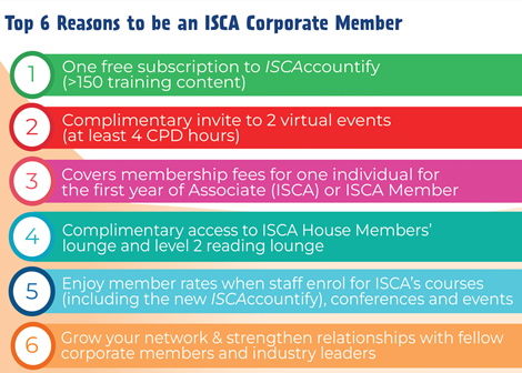 ISCA Corporate Membership benefits