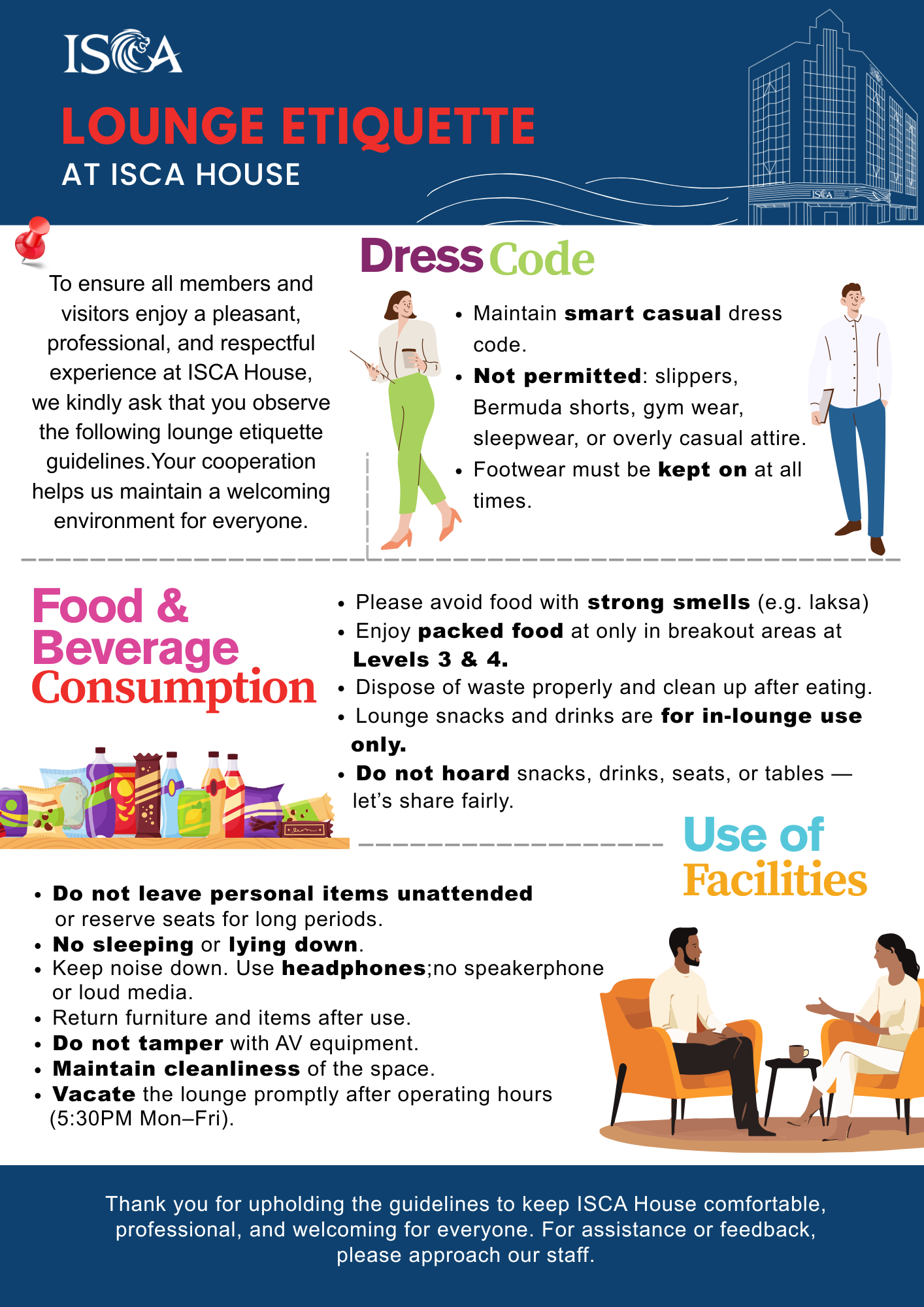 lounge etiqutte posters