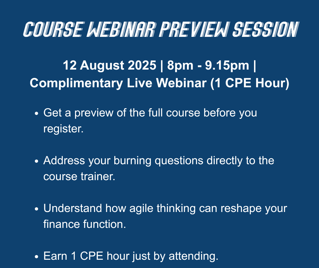 COURSE WEBINAR PREVIEW SESSION